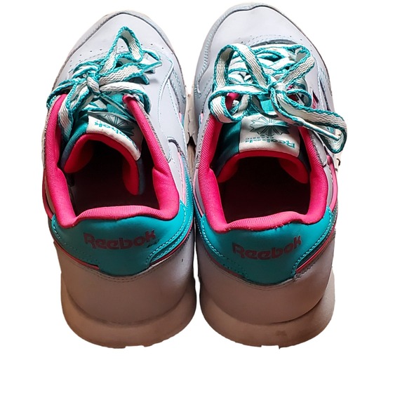 Reebok 519 Classic Girls Gray Teal Athletic Running Shoes Size 6.5 FU7973 - Picture 7 of 8